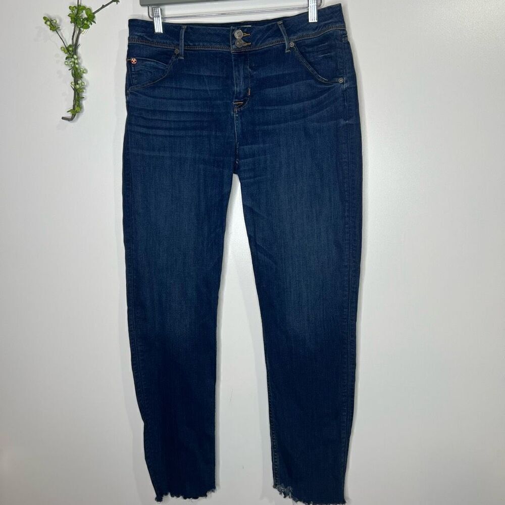 Hudson Midrise Skinny Raw Hem Jeans Sz 32